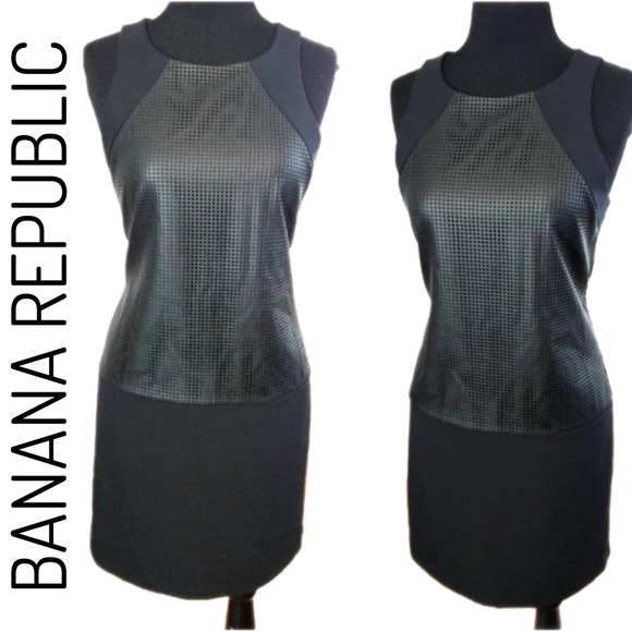Banana Republic Dresses & Skirts - Banana Republic Faux Leather Sheath Dress Size 2